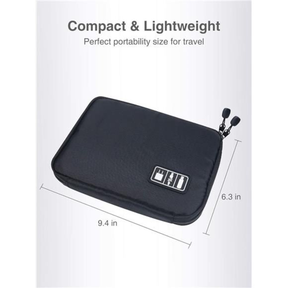 Electronics Organizer, Cord Organizer Travel,Portable Tech Bag,Travel Cable Case - Picture 5 of 6